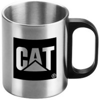 Travel Mugs: 11oz Stainless Steel Mug with Plastic Handle